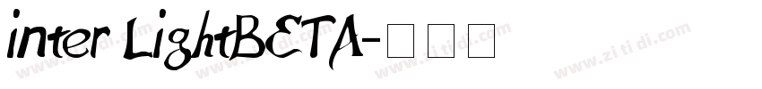 inter LightBETA字体转换